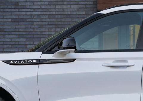 The driver’s door of a white 2025 Lincoln Aviator® SUV is showcased. | Johnson Brothers Lincoln in Temple TX