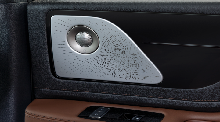 A close-up of a speaker located on the door’s interior is shown. | Johnson Brothers Lincoln in Temple TX