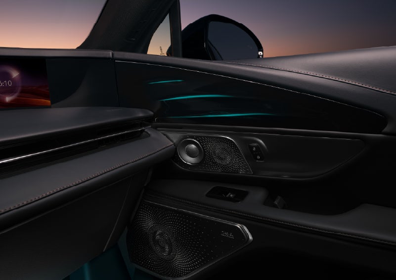 Selectable ambient lighting glows in the passenger door panel. | Johnson Brothers Lincoln in Temple TX