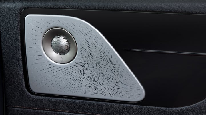 A close-up view of the available Revel® Ultima 3D Audio System. | Johnson Brothers Lincoln in Temple TX